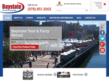 Tablet Screenshot of baystatetent.com